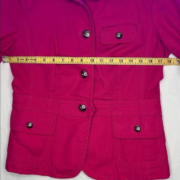 Talbots Women's Bright Pink Blazer 97% cotton size 4 - Picture 3 of 11